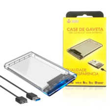 Case Gaveta Transparente HD Sata Externo 2,5 Notebook Usb 3.0
