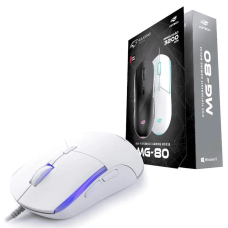 Mouse C3tech MG-80WH Branco Gamer Gold com LED multicores DPI até 3200 Ergonômico