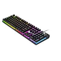 Teclado Computador Usb Gamer RGB Semimecânico - Preto 